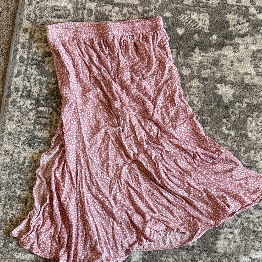 Petal & Pup Pink Patterned A-Line Skirt